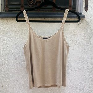 Vintage Tank with Crochet Straps